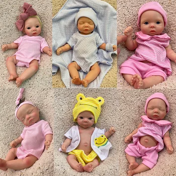 Attyi 10 на избор, 11-инчови Мека кукла-Реборны от твърд силикон, нарисувани от художници реалистични кукли-новороденото момичета.