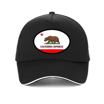 Шапка на шофьор на камион от Калифорния окото, мъжка шапка с флага на Република Калифорния, Мъжки Дамски Нова бейзболна шапка с държавни знамена на САЩ, лятна шапка за бейзбол