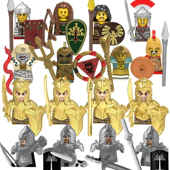 Средновековни Герои Строителни Блокове на Римските Войници Спартанците Герои Elven Гвардия Мумии на Фараоните Джуджетата Кукли-Воини от Филми Тухли