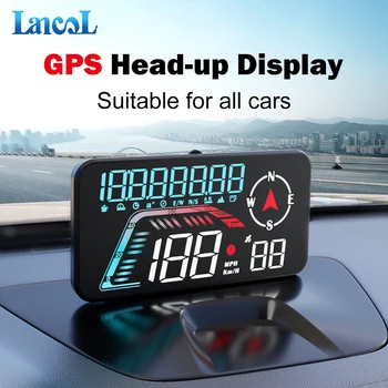 Авто централен дисплей G12 HUD, Проектор за измерване на скоростта на предното стъкло, Скенер, GPS системи, Автомобилни Електронни Аксесоари за сигнали за безопасност
