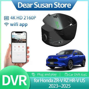 Автомобилен Видеорекордер 4K за Honda ZR-V ZRV RZ HR-V US 2023 ~ 2025 2024 Записващо устройство за Управление на Предна Таблото Камера за Нощно Виждане Част от HD Accessorie