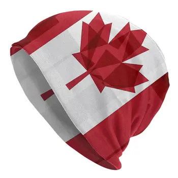 Национален Флаг На Канада Мъже, Жени Тънки Шапки Ветрозащитная Ски Шапка Двупластова Тъканно Шапка-Качулка