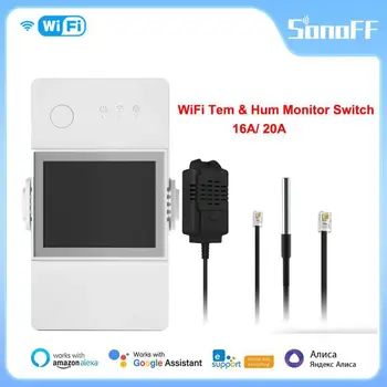 SONOFF TH Elite 16A/20A WiFi Smart Switch LCD дисплей Ключ за Контрол на Температурата И Влажността на Умен Дом Модул за Автоматизиране