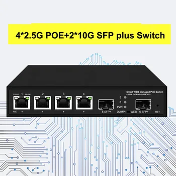 Сайтът се поддържа чрез Интернет 4-портов switch POE 2,5 Gb с 2 * 10 Gb SFP + възходящ канал 802.3 bt / at