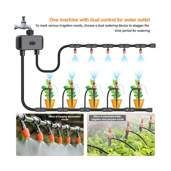 Умен клапан на Hristo WIFI Автоматичен таймер за подаване на вода е Открито селска градина Интелигентен таймер пръски Работи за Алекса US Plug