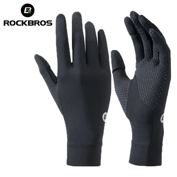 Ръкавици ROCKBROS за риболов, слънчеви, анти-UV, дишащи, за шофиране на открито, нескользящие, летни, UPF50 +, за колоезденето, тънки