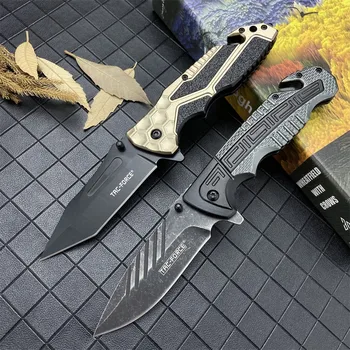Сгъваем джобен нож TAC-FORCE, острието Stonewash, Дръжката е от алуминиева сплав, Тактически Ножове за оцеляване, Походный Ловен инструмент, подарък
