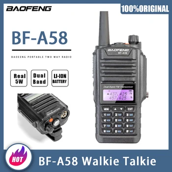 BAOFENG BF-A58 Водоустойчив Преносима радиостанция IP67 U/V дву-бандова Двустранни радиостанции BFA58S A58 Преносимо Радио 5 Вата 100% Оригинал