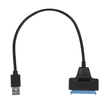 Кабел-адаптер за твърд диск SATA с USB 3.0 към 2.5 инча, конвертор SATA USB 3.0-черен