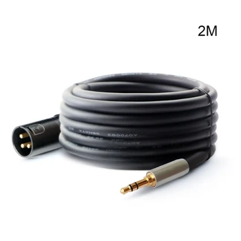 адаптер за симетричен кабел 3.5 мм, позлатен щепсел за свързване към 1/8-инчов широк мини-конектора Aux-аудио кабел