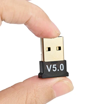 Адаптер безжичен аудиоприемника Bluetooth-съвместими 5.0 USB Мини ключ за възпроизвеждане с висока разделителна способност Преносим Стабилен за PC
