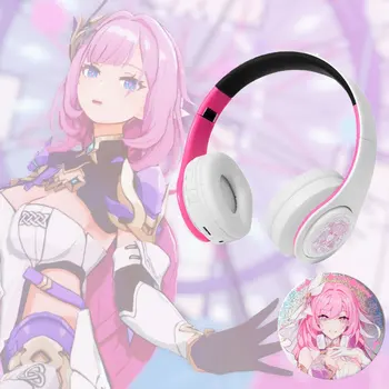Honkai Impact 3 Тема Elysia слушалки Безжична Bluetooth слушалка за аниме игри Удобна сгъваема детска слушалки Подарък за феновете на cosplay