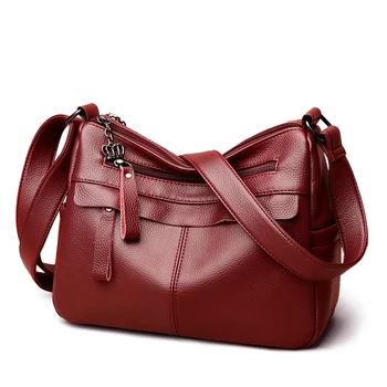 Висококачествена чанта, изработена от композитен на кожата за жени, чанта през рамо, многофункционална чанта, ежедневни дамски чанти-незабавни посланици с регулируема каишка