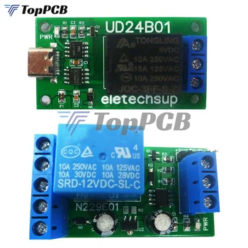 DC 5V 12V PC UART Модул за сериен порт SwitchTYPE-C USB TTL232 релеен модул за Arduino MEGA Raspberry PI
