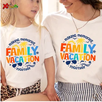 Тениска за семейна почивка 2024 година, подходящо облекло за семейството, тениски за семейно пътуване, бебешки дрехи за партита, семейна начин, подходящ за майки и дъщери