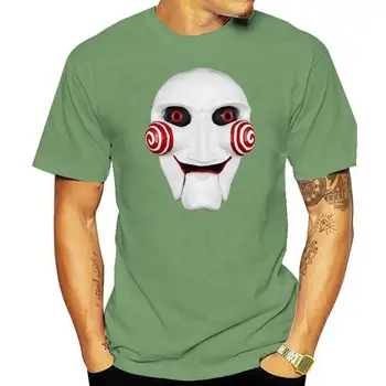 Мъжки t-shirt SAW Mask, дизайн, вдъхновен от филма SAW the Movie Пъзел, тениски за почивка, тениски с принтом, лятна дамска мода
