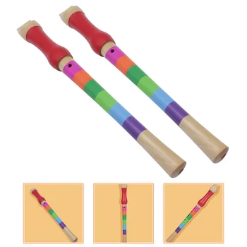 2 бр. Дървени 8-луночный записващо устройство високи честоти, студентски играчка, Професионална игра на флейта, детски кларинет