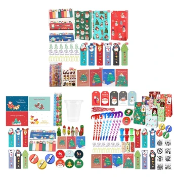 Комплекти канцеларски материали за децата на Коледа Подаръчен комплект Коледни канцеларски материали Набор от Ластиков