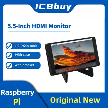 5.5-инчов Raspberry Pi HDMI Компютърен Корпус PC Допълнителен Екран LCD Монитор резолюция 1920X1080 с Корпус