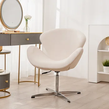 Въртящ се единичен разтегателен Nordic, стол за почивка, Тихо кремовое стол Wind Swan, Офис стол