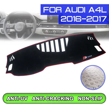 Подложка за арматурното табло на автомобила, мръсен нескользящий подложка за арматурното табло, стикер със защита от ултравиолетови лъчи за Audi A4L 2016 2017