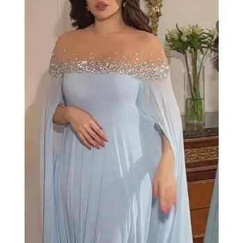 Секси Дълга рокля с открити рамене и високи талии с диаманти и перли за бала Елегантно Лятно Сетчатое Корсетное вечерна рокля за жените 2023