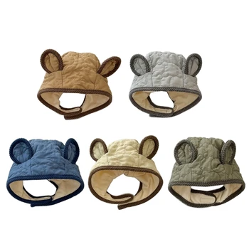 Детска стеганая шапчица за защита на ушите, капачка за детска есенно-зимни дрехи на открито