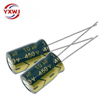 10 бр Алуминиеви електролитни кондензатори 10 icf 450 10 * 17 мм frekuensi tinggi Radial Electrolitic kapasitor