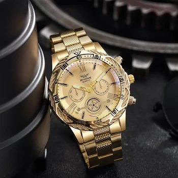 Мъжки кварцов часовник с голям циферблат в стил Пънк, Ежедневни Луксозни Маркови Мъжки ръчен часовник-високо качество relogios masculino montre homme