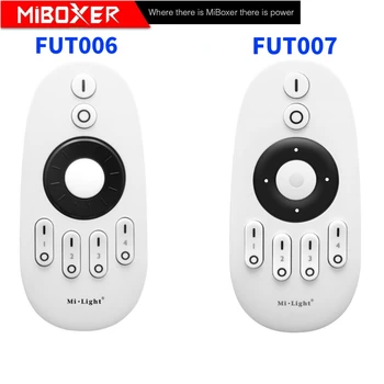Miboxer FUT006 FUT007 2,4 Ghz 4-Зонное чекрък/Бутон за Дистанционно Управление на RF Wireless CCT Remote Control LED Strip Controller