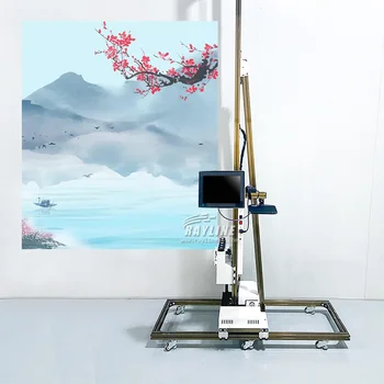 Китайската стенни печатна машина за тапети RA-UD200 CMYK + W, UV-вертикална стенни печатна машина, Стенен фресковый принтер