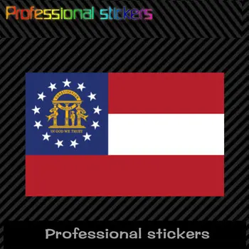 Стикер с флага на Джорджия, залепващ винил стикер State Peach Empire of South, водоустойчив стикер от PVC, стикер за автомобил за лаптоп Motos