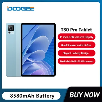 Таблети DOOGEE T30 Pro с 11-инчов дисплей 2.5 K, сертифициран от TÜV Хелио G99, 8 + GB 256 GB Android 13 Pad, 8580 ма, 20-Мегапикселова Камера, Четириядрен Динамика
