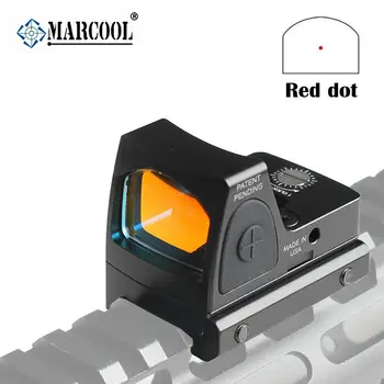 Мини-очите RMR с червена точка, Коллиматорный огледален прицел за пушка Глок, подходящ за 20-милиметрова рейки