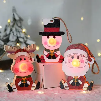 Лека нощ Sweet Dreams Коледен елемент на украса на Празничната нощна светлина Сладък Украшение на Дядо Коледа, Снежен човек във формата на лос, за забавни игри