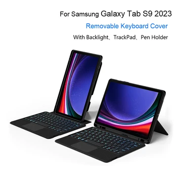 Магическа Клавиатура С Подсветка За Samsung Galaxy Tab S9 11 Инча 2023 SM-X710 X716B Таблет Безжична Клавиатура Защитно покритие-Поставка