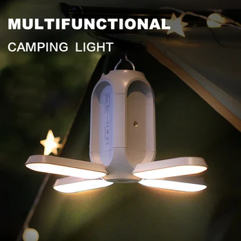 2023 Преносими Led лампа за къмпинг захранва от USB, Уличен фенер за палатка, Преносима Сгъваема Подвесная лампа за къмпинг