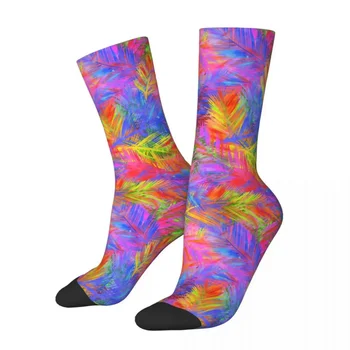 Модерни спортни чорапи с пера чорапите-бои от полиестер със средна дължина за жени и мъже