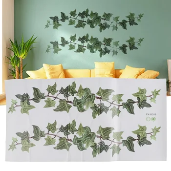Зелени етикети с грозде лози, стикери за декориране на спалня, дневна, стикер на стената с принтом на скандинавския зелени растения, художествена живопис