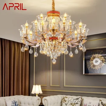 Модерен полилей APRIL, Луксозен кристален led свещ, окачена лампа, скандинавските осветителни тела за дома, хол, трапезария, спалня