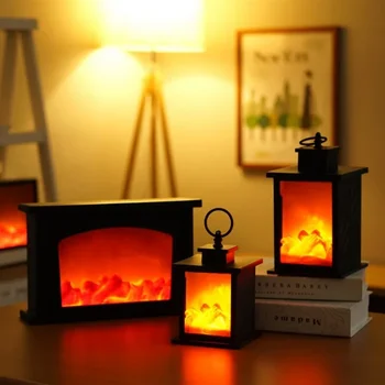 3D моделиране Пламък Каминного фенер, USB-Каминное Трупи, Нощна лампа, Led лека нощ, Коледни Украси, Аксесоари за дома