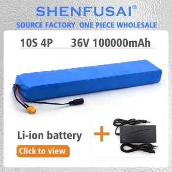 SHENFUSAI10s4p, литиево-йонна акумулаторна батерия 36 В, 800 W, 100 Ah, вграден BMS, включете XT60 или T, подходящ за велосипеди и електрически превозни средства