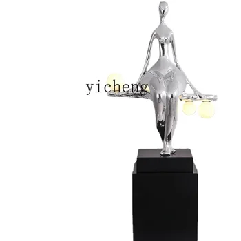 ЗК Гуманоидная Художествена Скулптура под лампа За дома Големи Бижута Салон за Красота Клуб FRP Фигура Скулптура