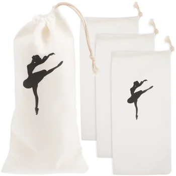Държач за балетни обувки от 4 теми, холщовая чанта от съвсем малък, преносим калъфи за танцови пуантов