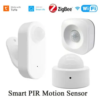 Sasha ZigBee/Wi-Fi Датчик за движение PIR Безжичен инфрачервен Детектор аларма с притежателя на Smart Life APP Control