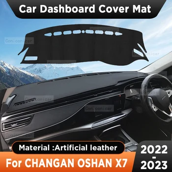 Сенника на арматурното табло на автомобила, инструмент маса, килим от изкуствена кожа, не-хлъзгава за аксесоари CHANGAN OSHAN X7 2022 2023