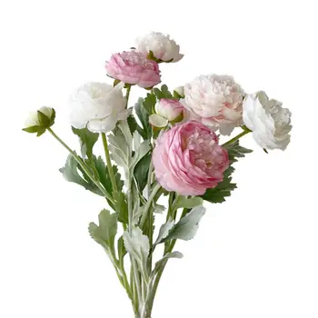 Изработка на букет от изкуствени цветя С по-дебели листа, имитация на ярки цветове, флорални композиции Lulian, сватбен декор