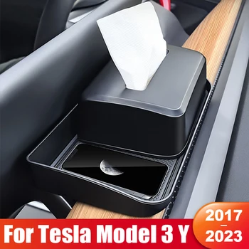 За Tesla Model 3 Y 2017- 2021 2022 2023 2024 Задна кутия за съхранение на екрана, скрит тава за салфетки, Нова Актуализация на Аксесоари за интериора