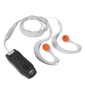 Музикален MP3 плейър с Bluetooth и Подводни Слушалки за Плуване и Водни спортове С Къс Кабел 4 GB-Черен