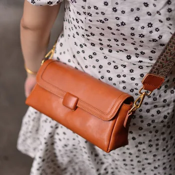 AETOO Дамски качествена кожена багетная чанта за крайградски пътувания, чанта през рамо, нишевая нова чанта, калъф за мобилен телефон, чанта през рамо